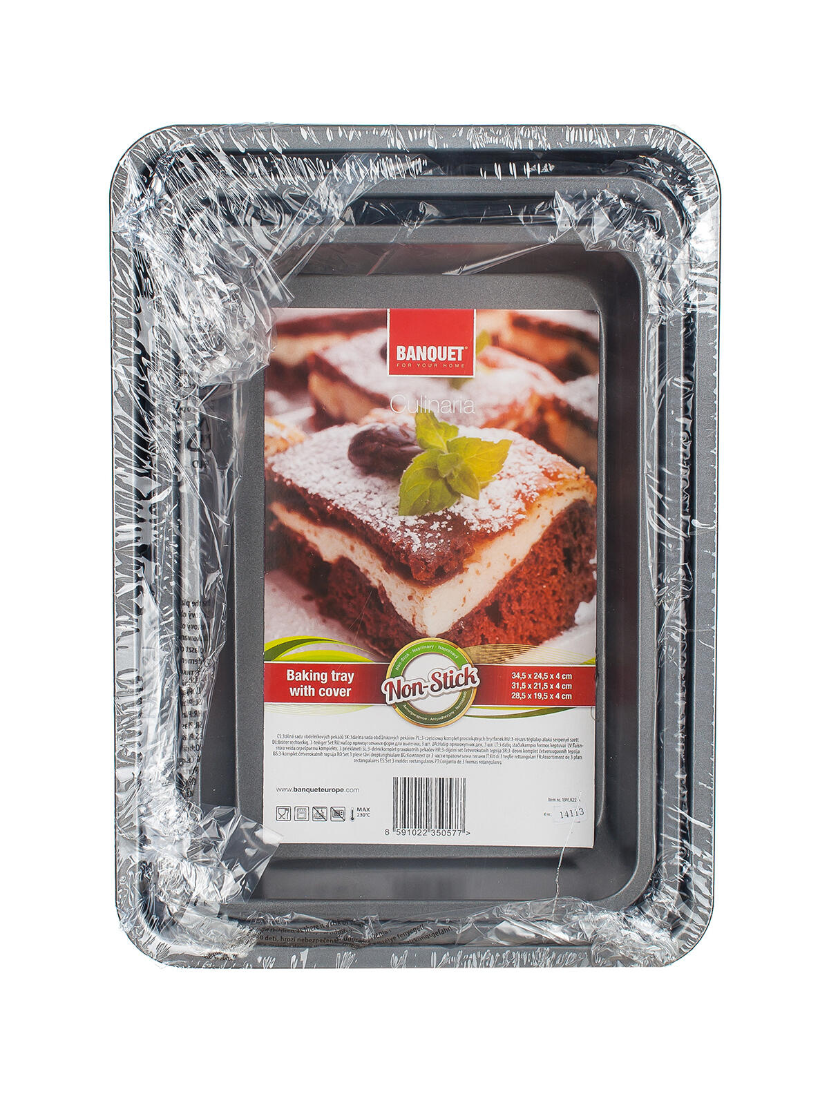 plech na pečení nepřiln.povrch sada 3díl. CULINARIA 0.94 Kg MTA MAXMIX Sklad14 266108