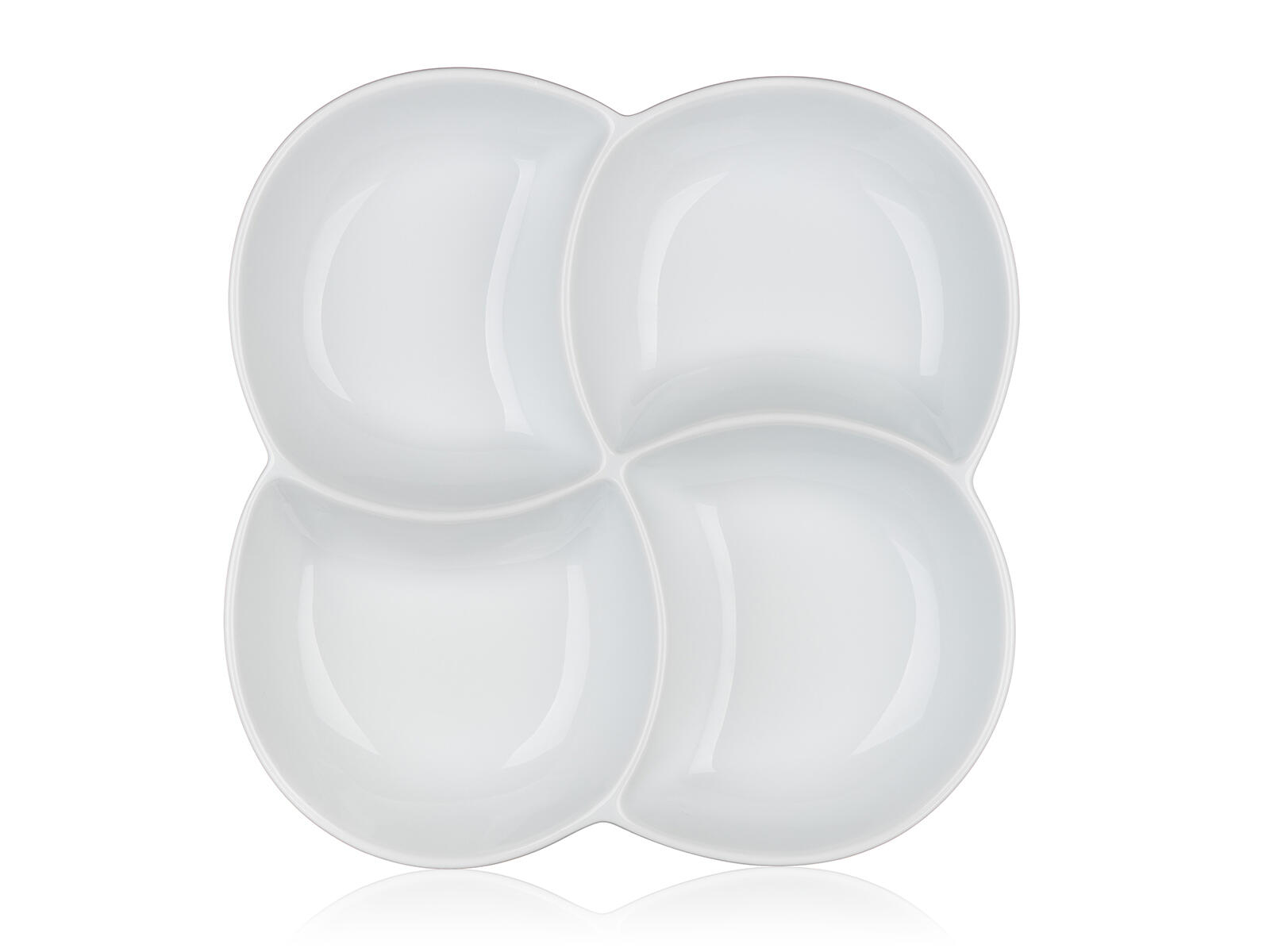 miska dělená 26,5x26,5cm porcelán BIANCA