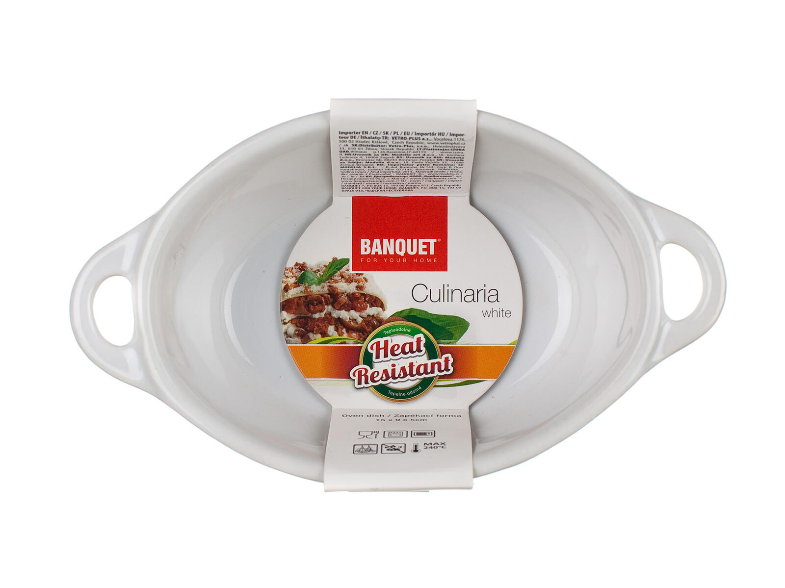 forma zapékací ovál. 15x9cm CULINARIA keramická BÍ 0.24 Kg MTA MAXMIX Sklad14 266171