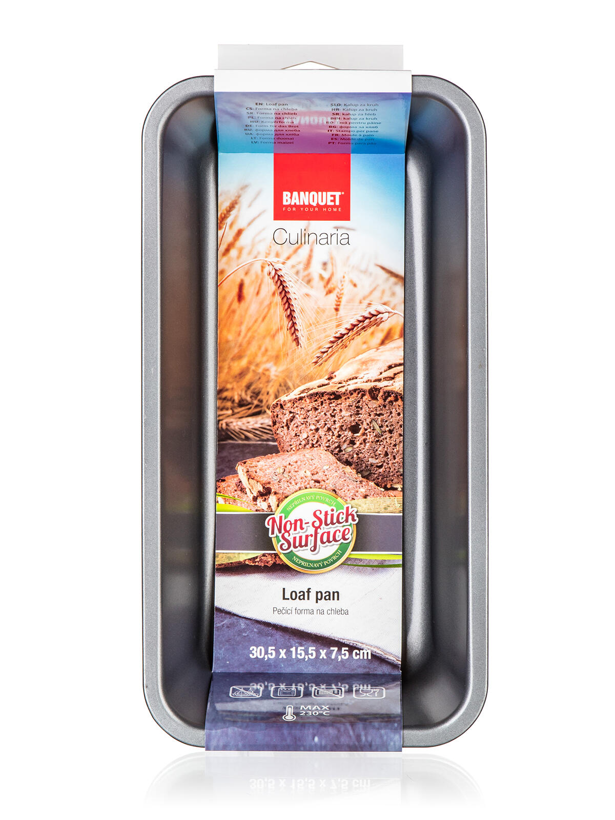 forma na biskupský chléb 30,5x15,5x7,5cm nepřiln.povrch