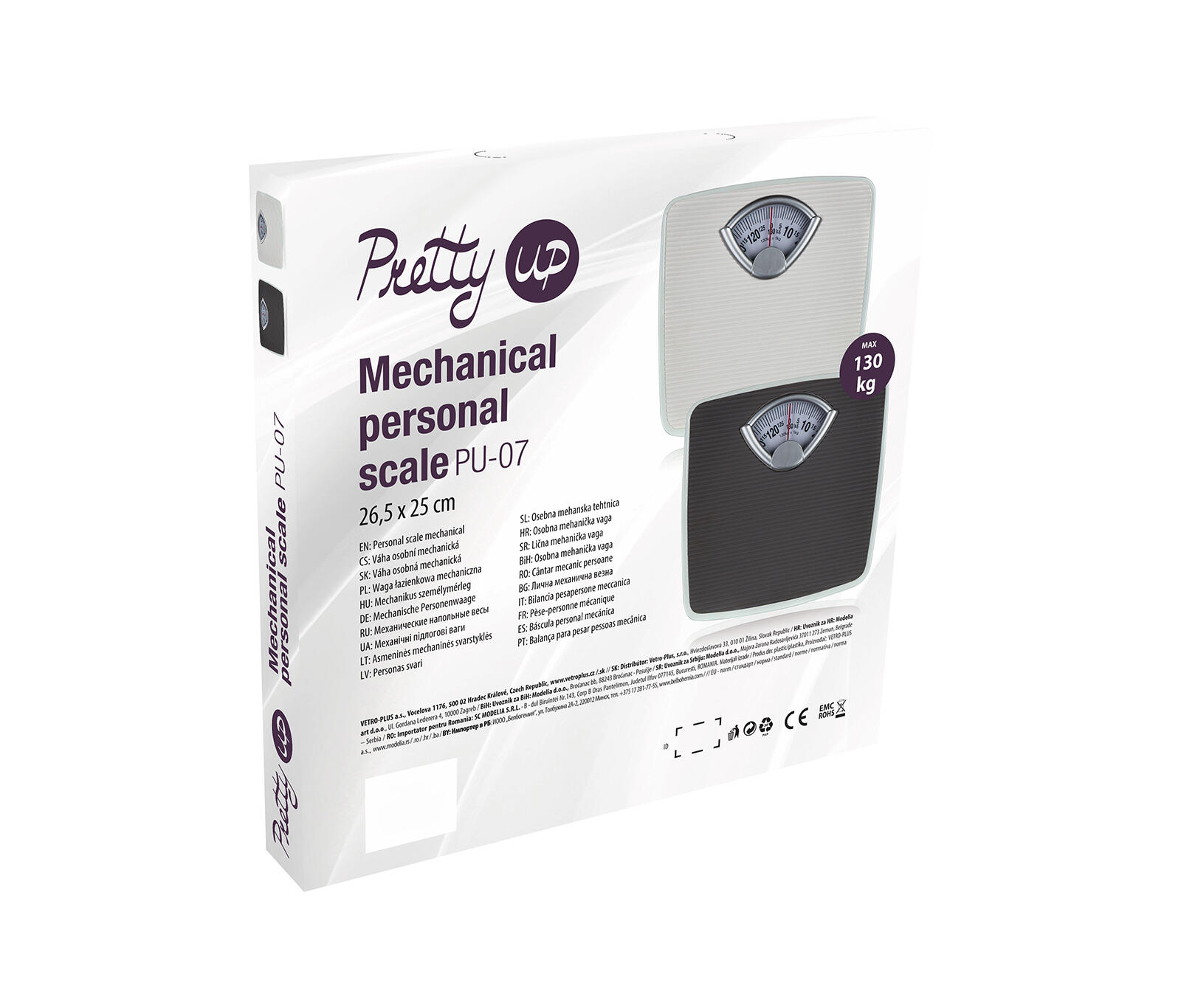 váha osobní 130kg mechanická PU-07 ČER 1.12 Kg MTA MAXMIX Sklad14 266180