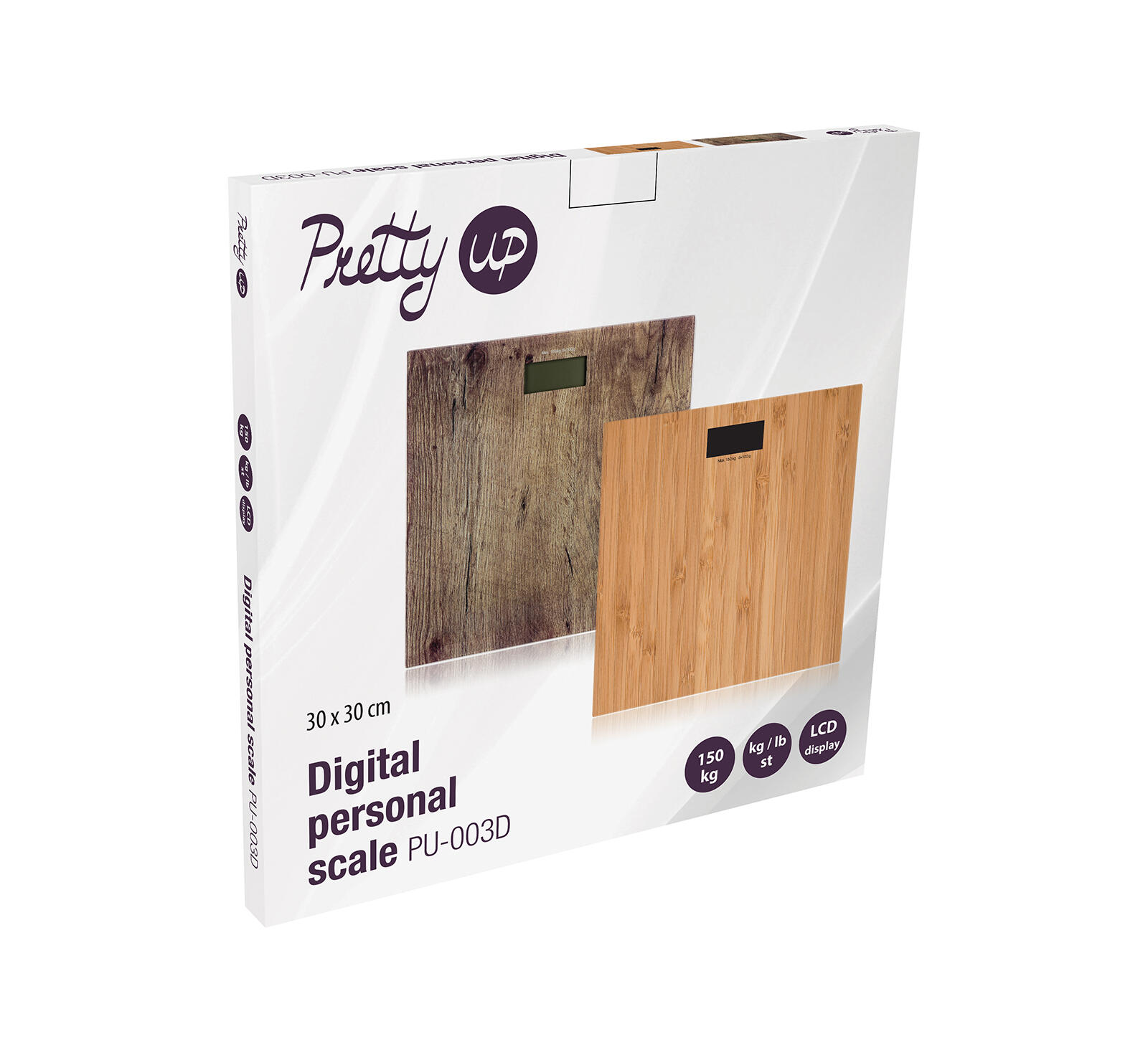 váha osobní 150kg digitální PU-005W dekor dřevo 1.4 Kg MTA MAXMIX Sklad14 266183