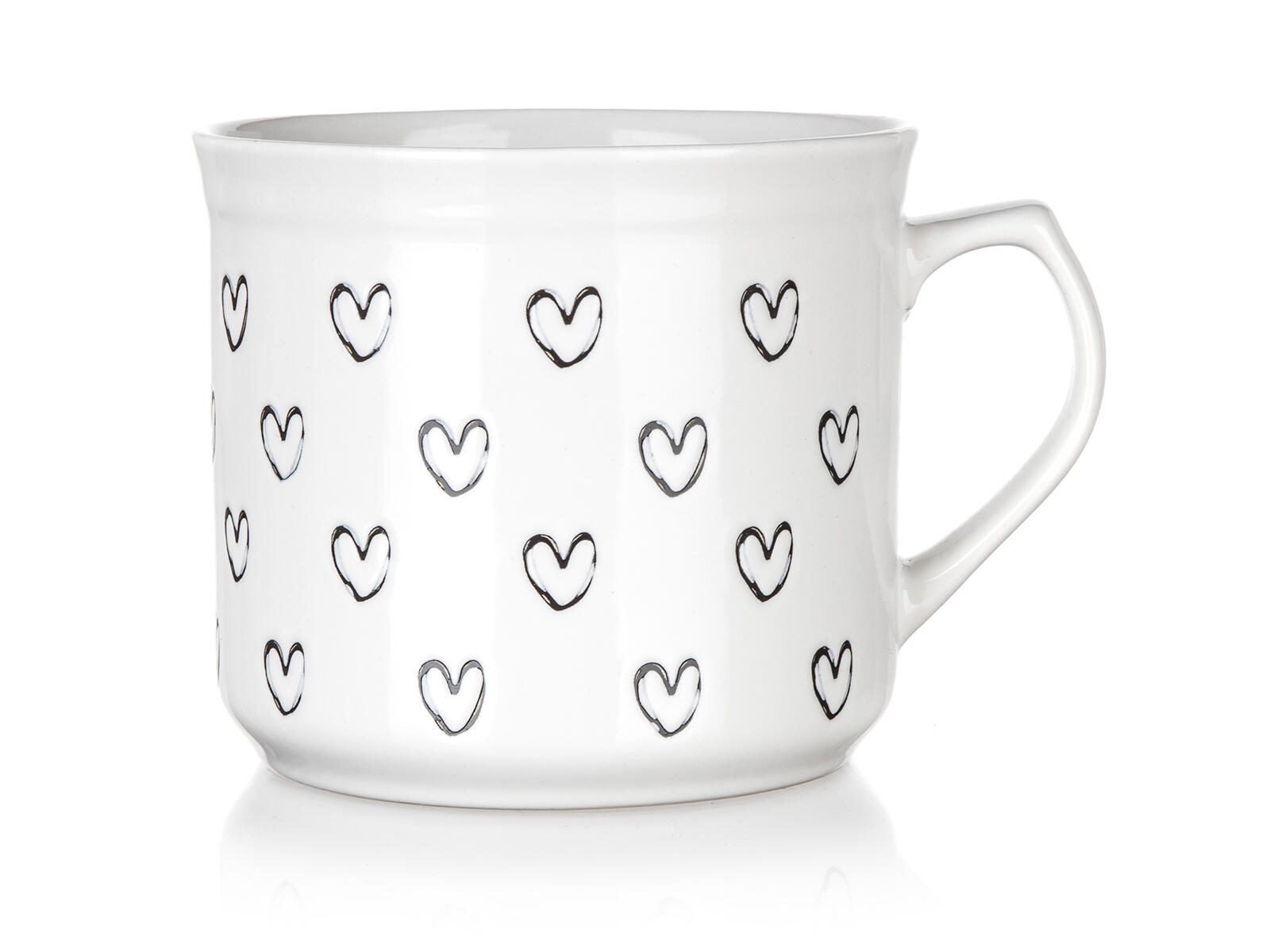 hrnek 660ml SRDÍČKA keramický mix