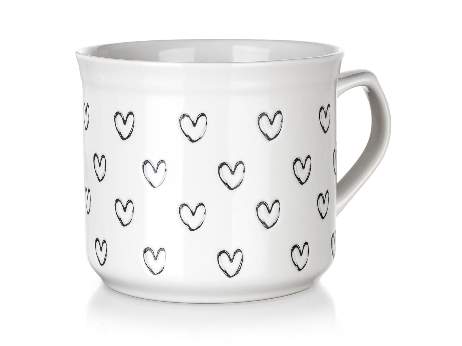 hrnek 660ml SRDÍČKA keramický mix