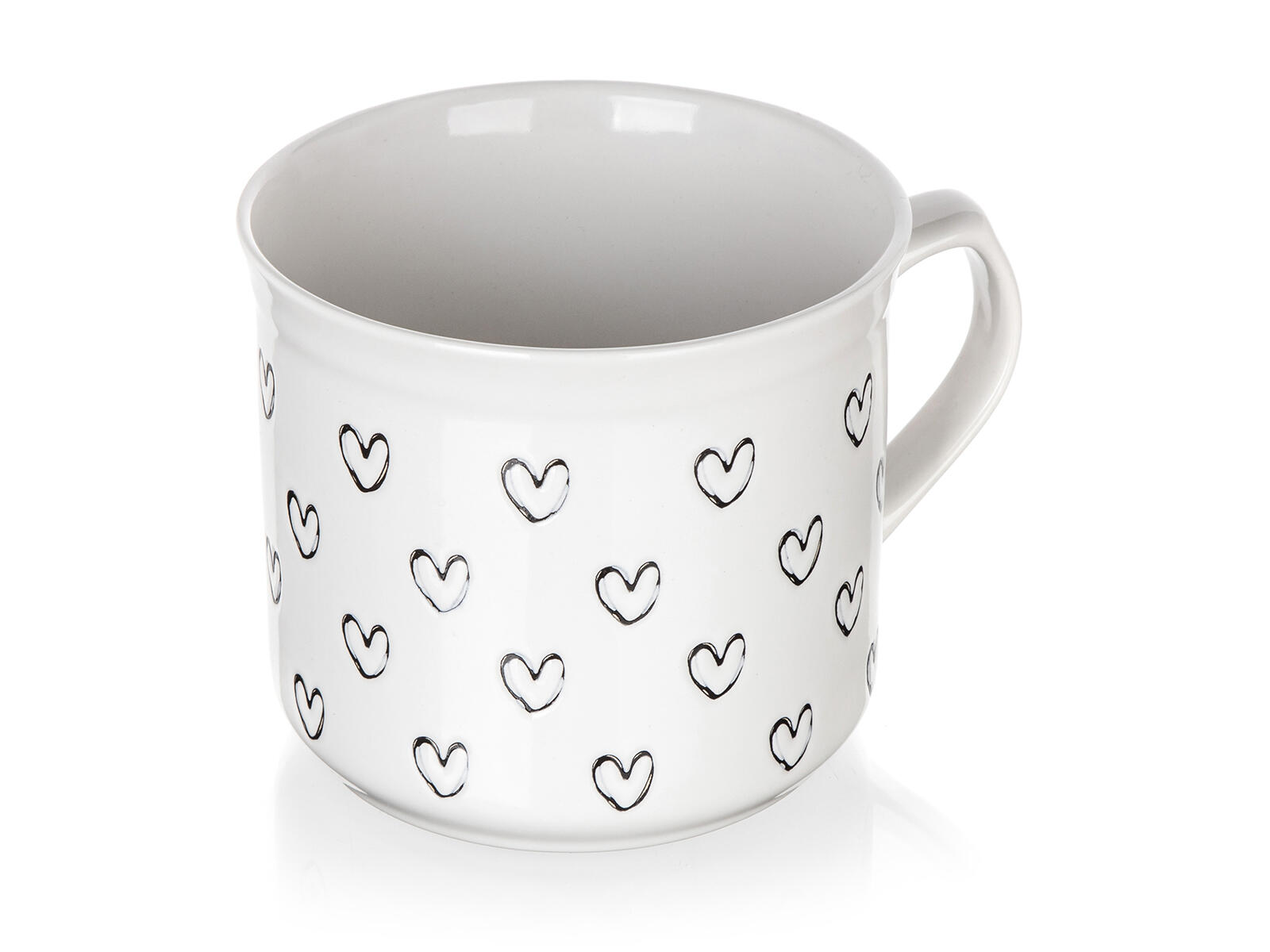 hrnek 660ml SRDÍČKA keramický mix