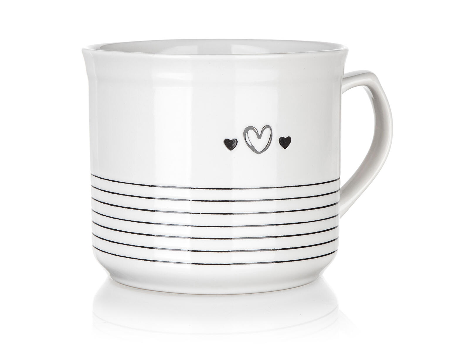 hrnek 660ml SRDÍČKA keramický mix