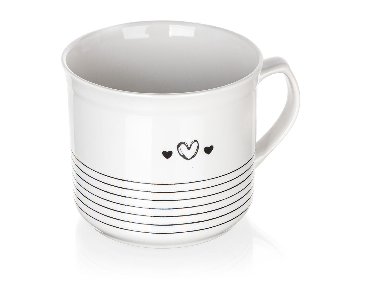 hrnek 660ml SRDÍČKA keramický mix