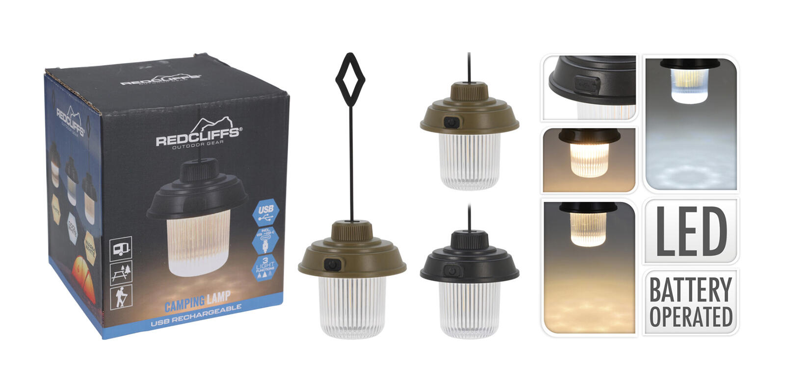 svítilna kempingová 10,5x10,5cm 3,7V, USB nabíjecí, 3 režimy 0.14 Kg MTA MAXMIX Sklad14 387094