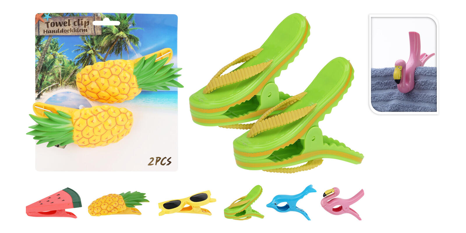 klip na plážovou osušku mix dekorů (2ks) 0.09 Kg MTA MAXMIX Sklad14 387097