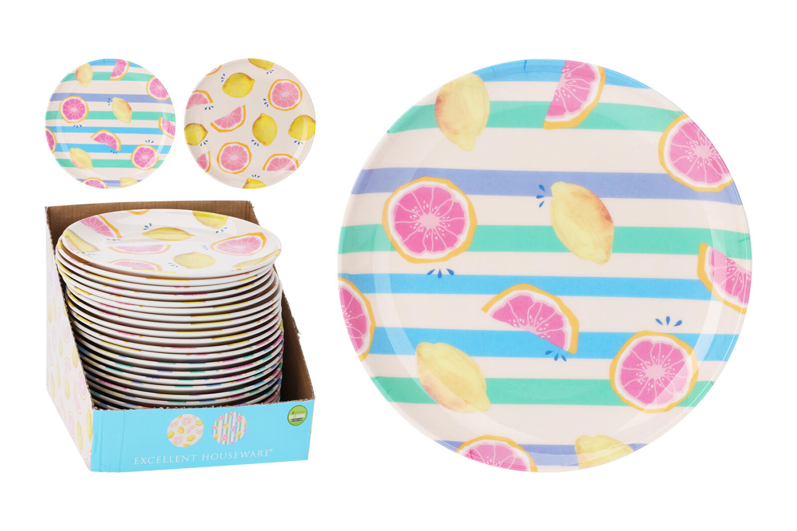 talíř mělký 20cm melamin ovocný motiv mix 0.13 Kg MTA MAXMIX Sklad14 387106