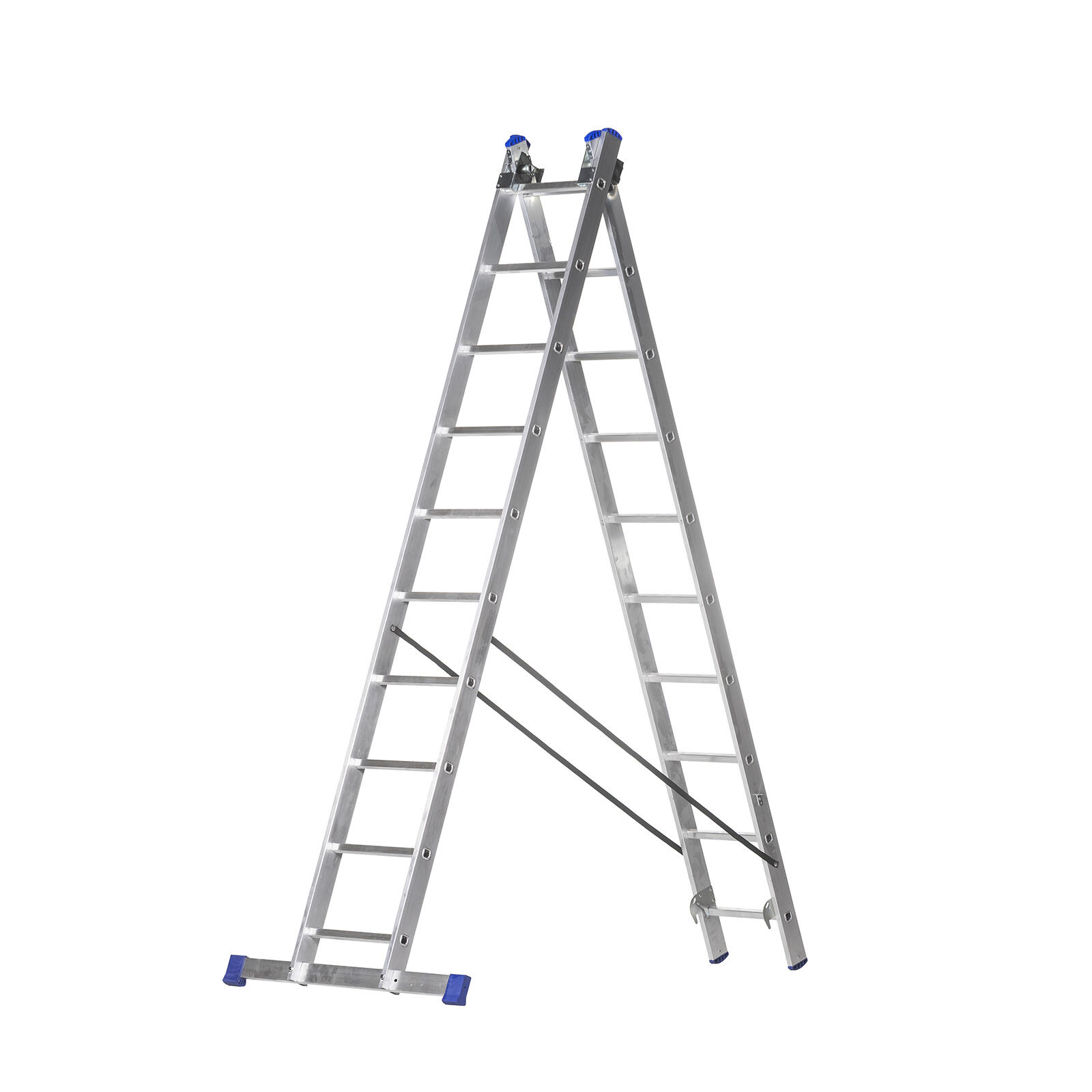 žebřík Al un. 2d. 10př. 2,69/4,51m VHR H 2x10 nosnost 150kg ELKOP 12.4 Kg MTA MAXMIX Sklad14 470064