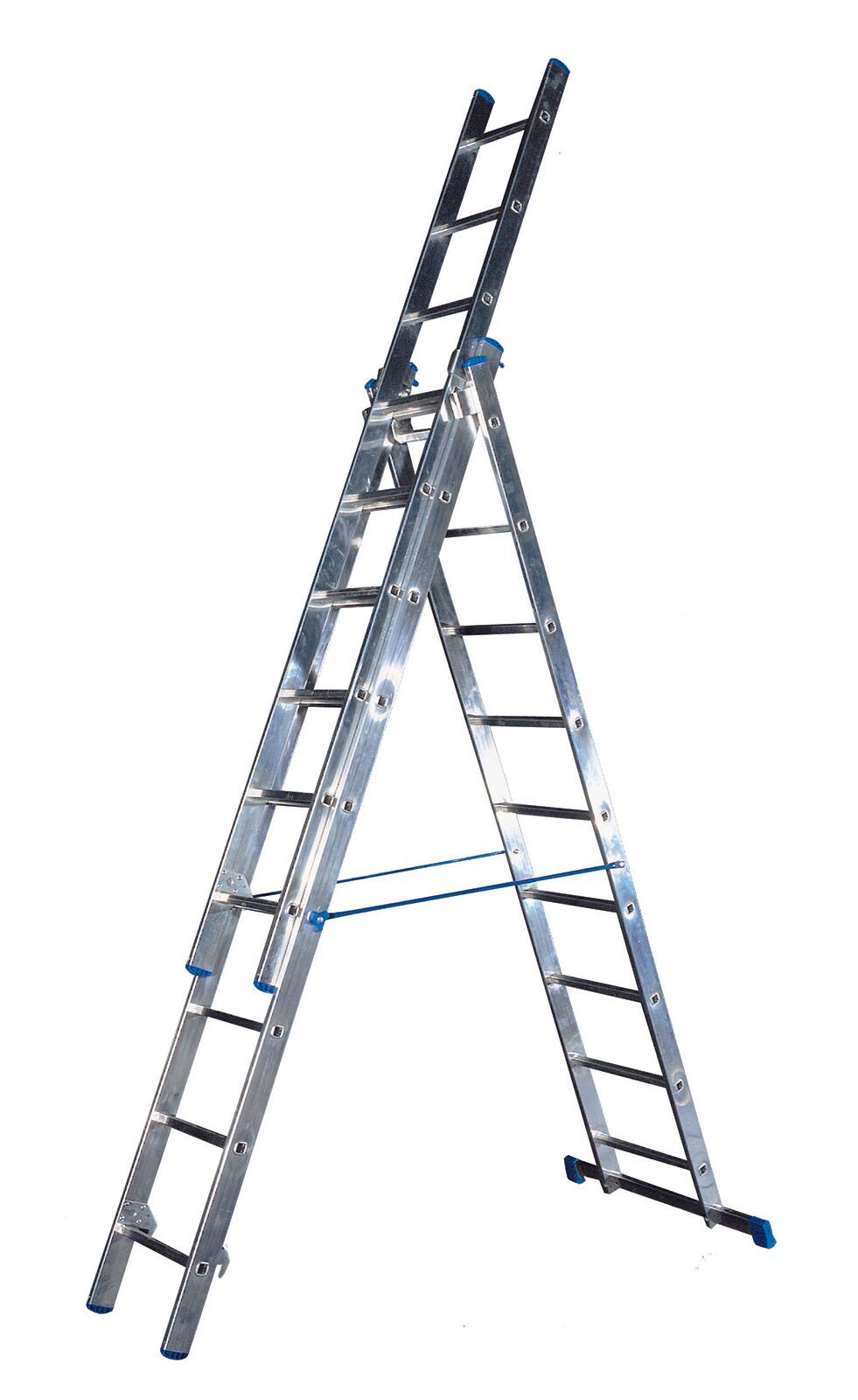 žebřík Al un. 3d.  9př. 2,43/5,29m VHR H 3x9 nosnost 150kg ELKOP 16.2 Kg MTA MAXMIX Sklad14 470083