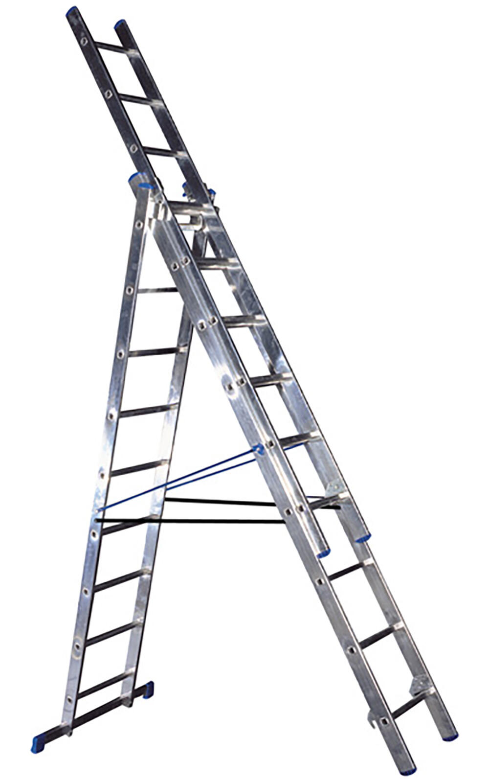 žebřík Al un. 3d.  9př. 2,43/5,29m VHR H 3x9 nosnost 150kg ELKOP 16.2 Kg MTA MAXMIX Sklad14 470083