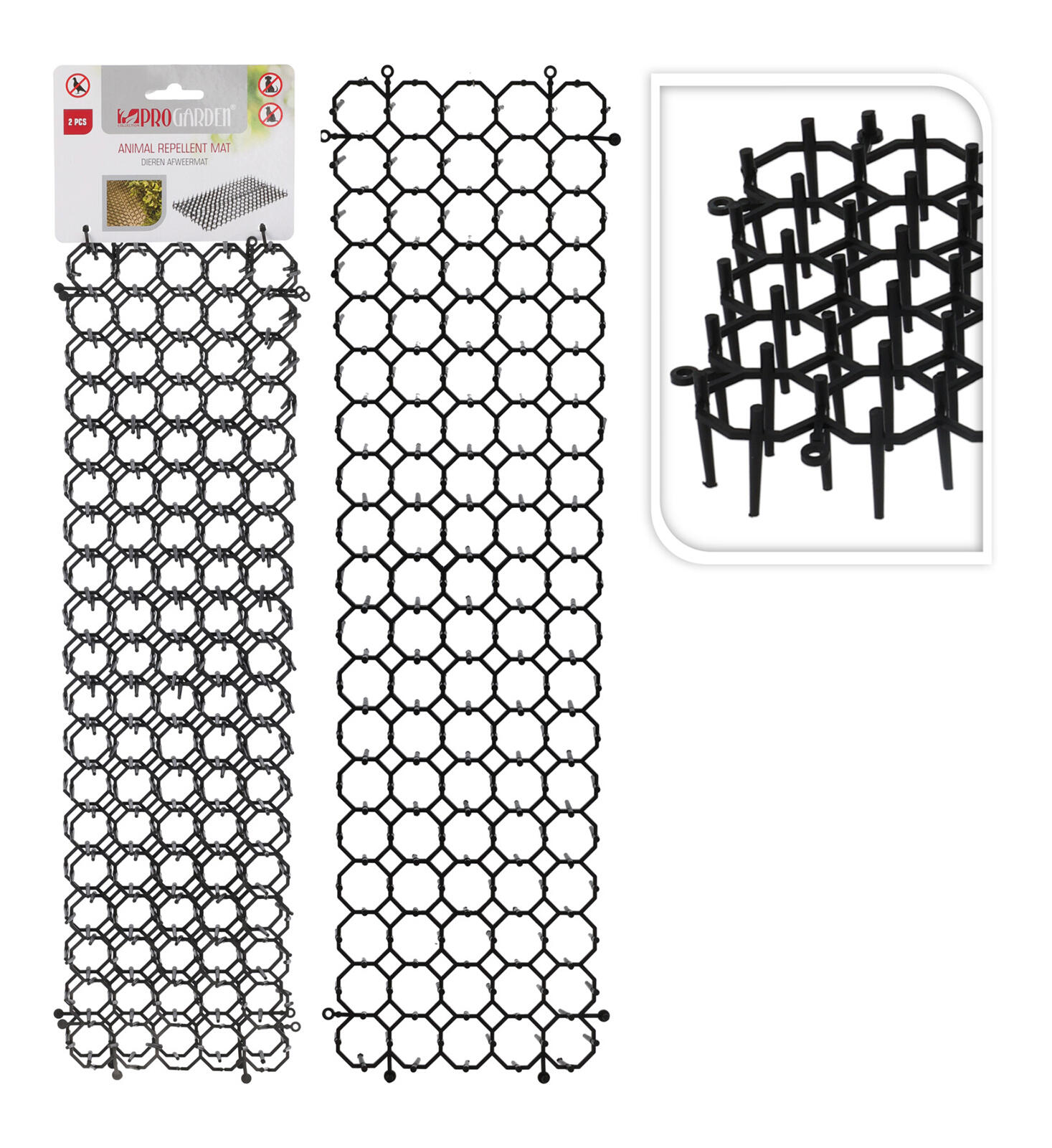 podložka s hroty odpuzující zvířata 48x13x3cm PH ČER (2ks) 0.09 Kg MTA MAXMIX Sklad14 387168