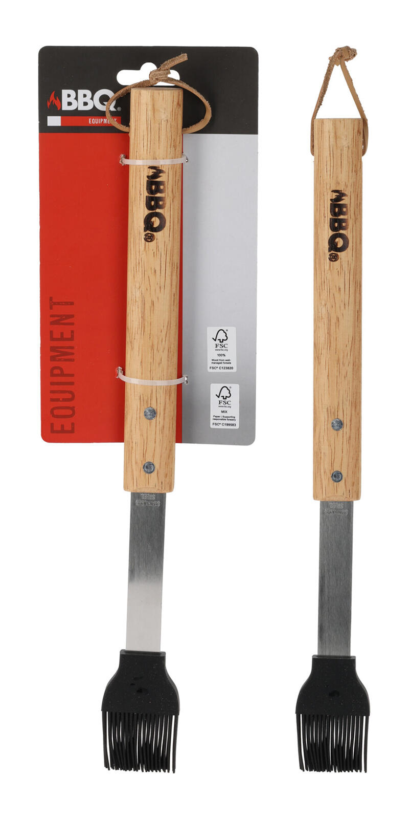 mašlovačka grilovací BBQ 37,6x4,2cm nerez, guma, dřev.ruk. 0.11 Kg MTA MAXMIX Sklad14 387175