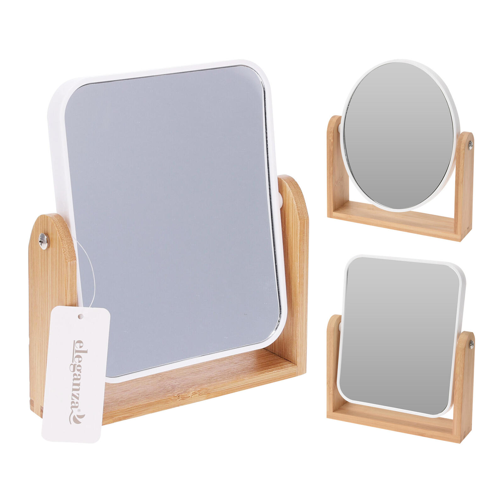 zrcátko koupelnové 18x21cm PH/bambus mix tvarů 0.28 Kg MTA MAXMIX Sklad14 387185