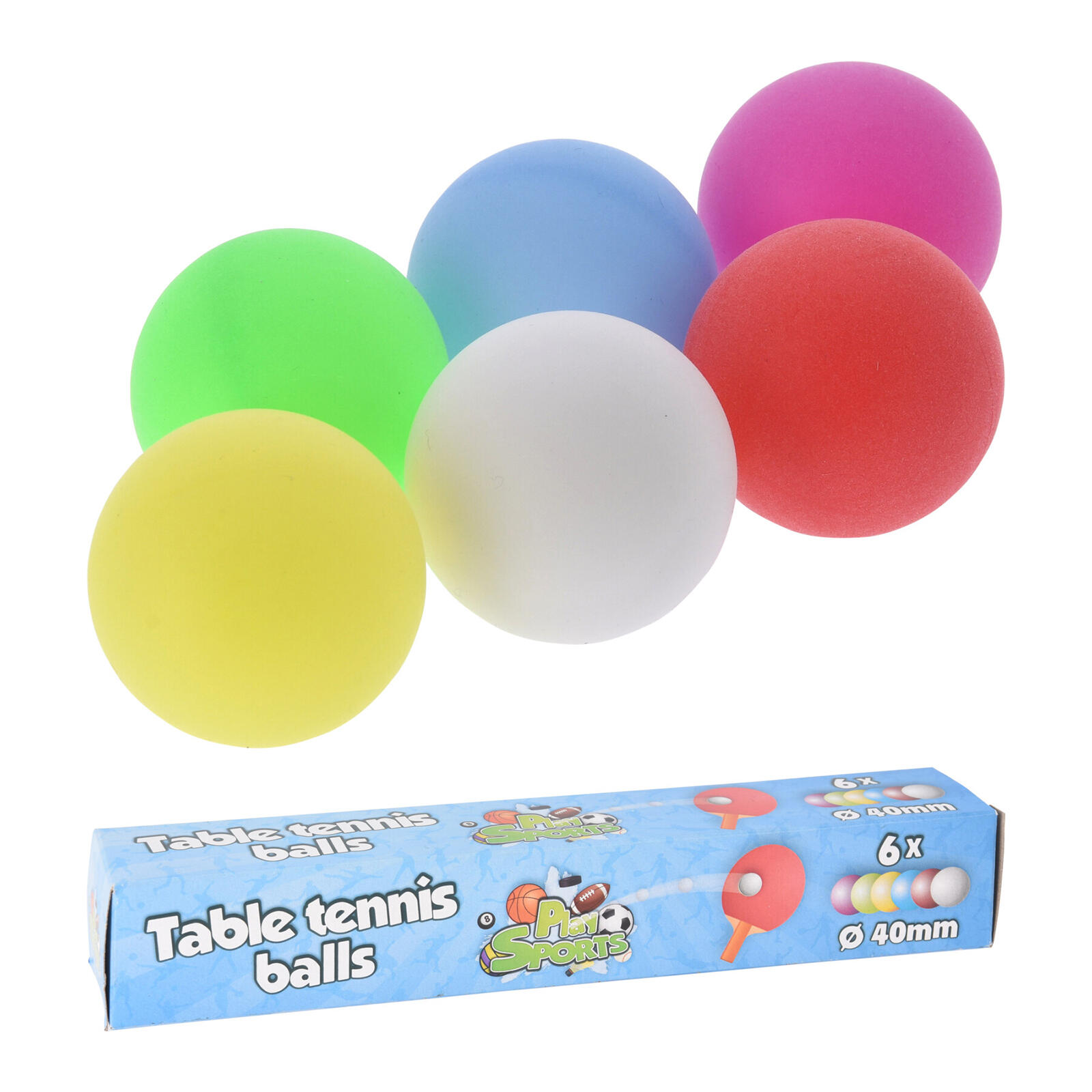 míček pr.40mm STOLNÍ TENIS mix barev (6ks) 0.01 Kg MTA MAXMIX Sklad14 387214