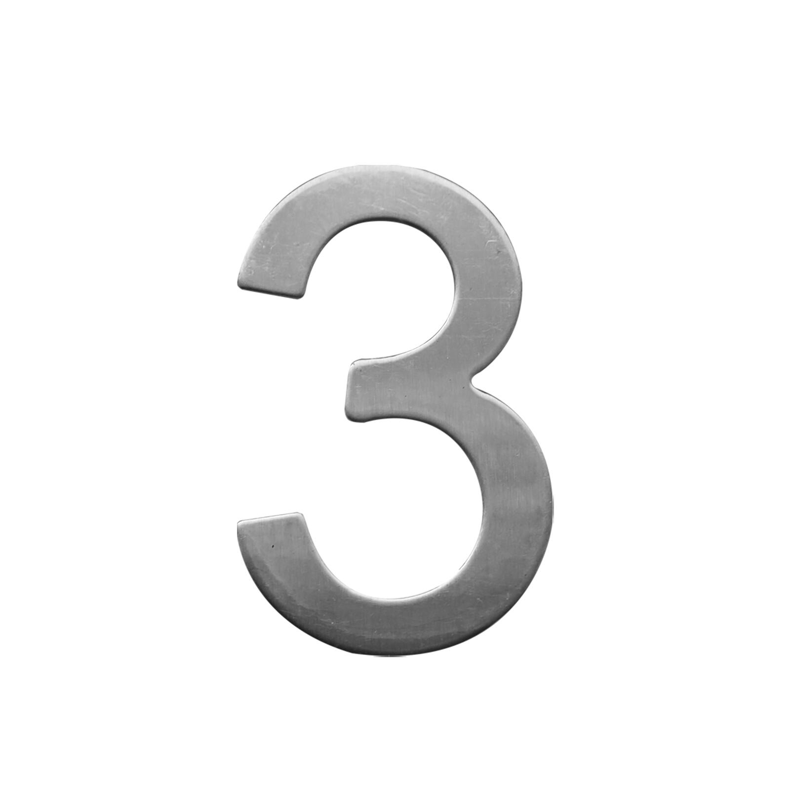 číslo domovní STAR č.3 75mm nerez 0.02 Kg MTA MAXMIX Sklad14 500493