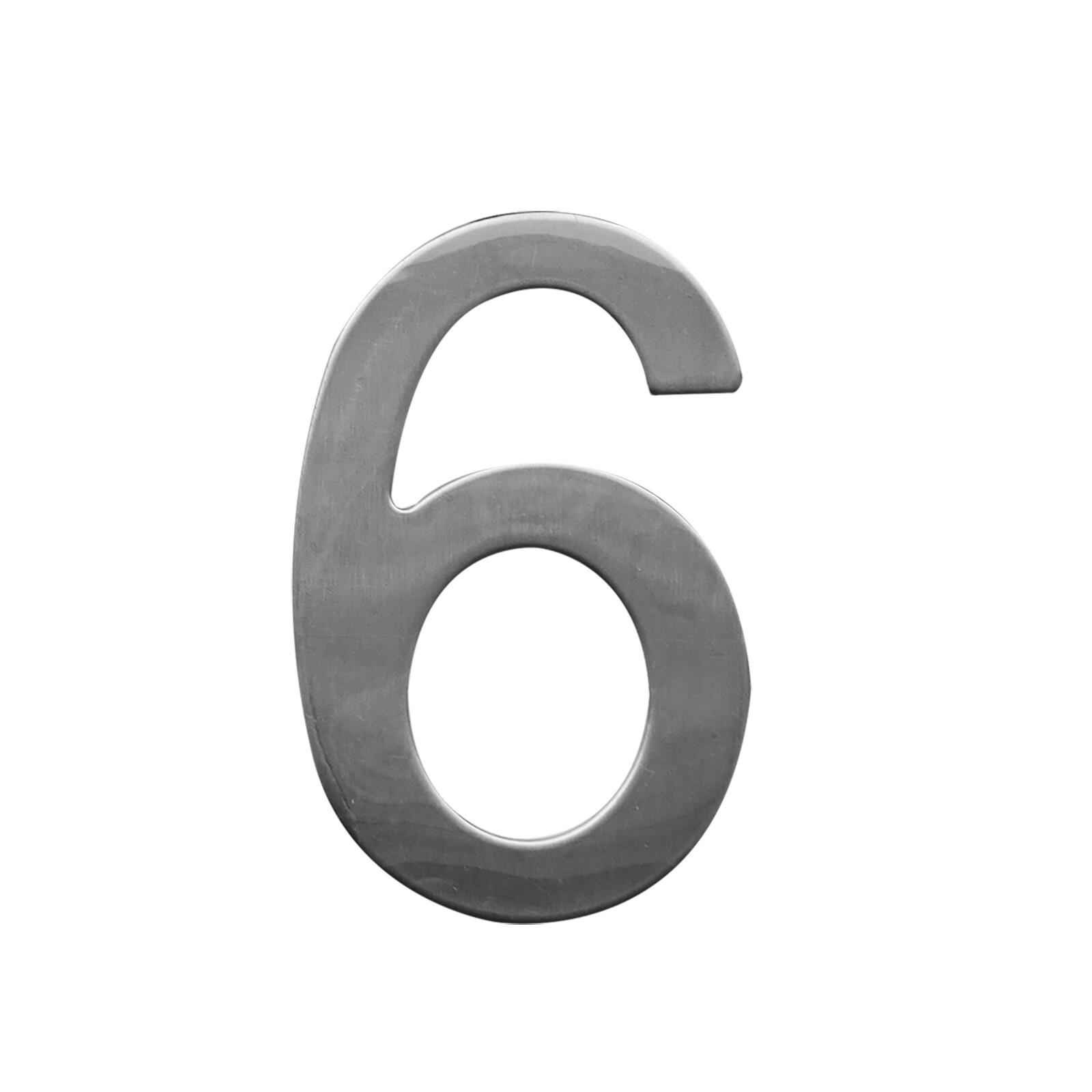 číslo domovní STAR č.6 75mm nerez 0.02 Kg MTA MAXMIX Sklad14 500499