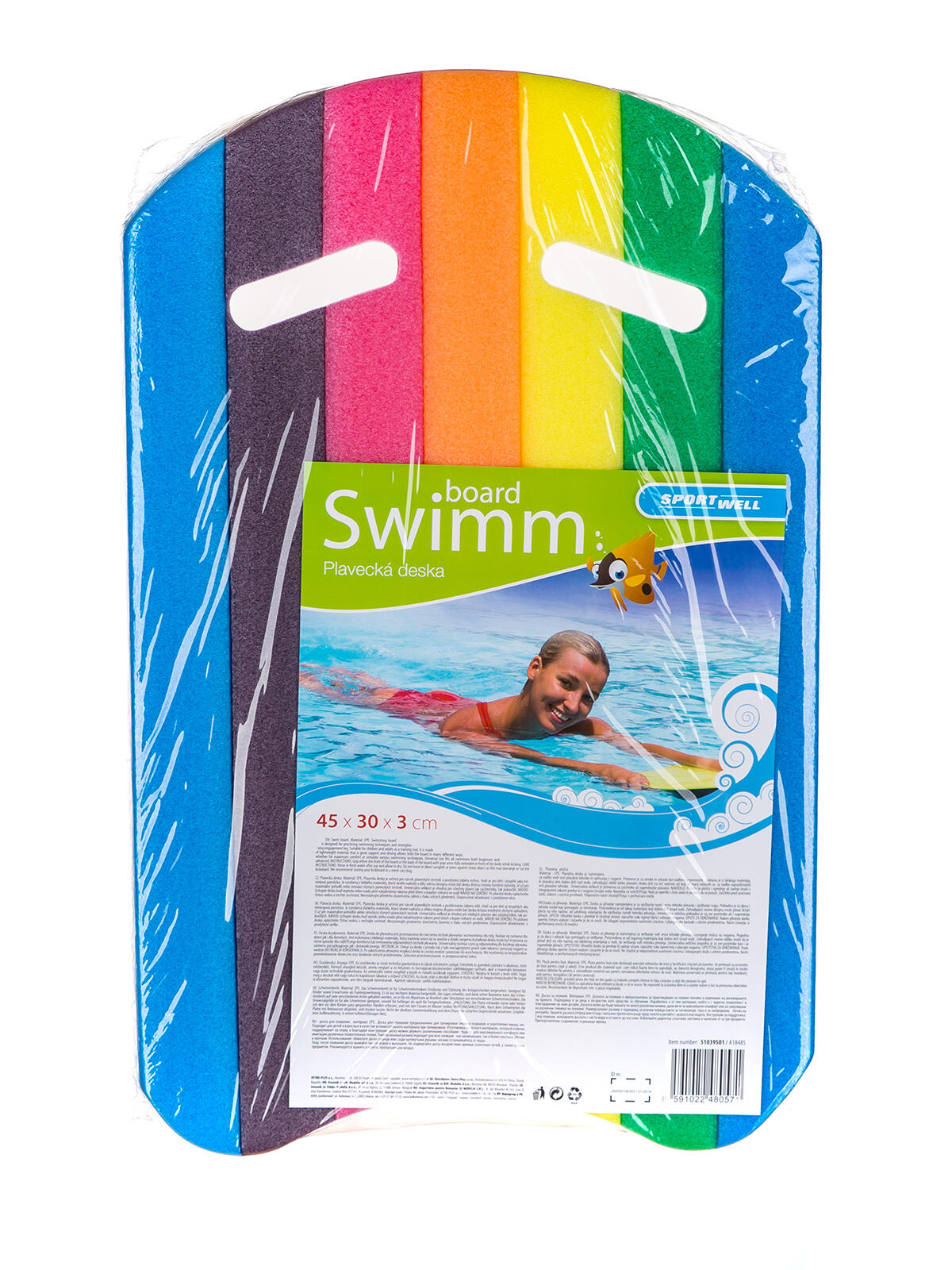 deska plavecká dětská 45x30x3cm EPE duhová 0.9 Kg MTA MAXMIX Sklad14 266210