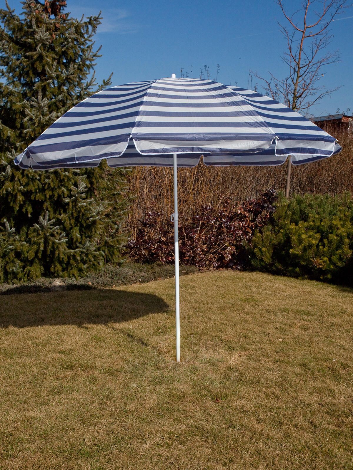 slunečník 190/230cm MO/BÍ PRUHY