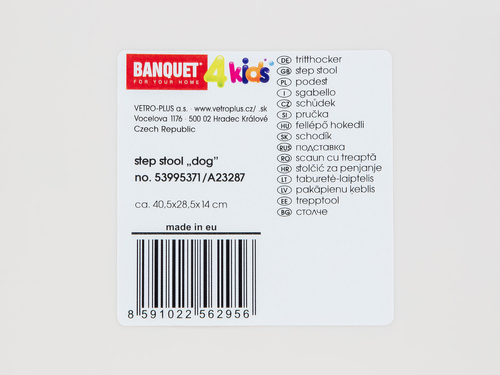 stolička DOG 40,5x28,5cm protiskluzová PH BÉŽ 0.52 Kg MTA MAXMIX Sklad14 266234