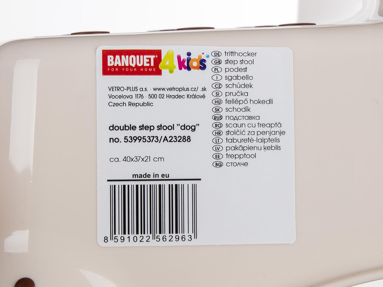 stolička DOG, dva schůdky, 40x37x21cm protiskluzová PH BÉŽ 0.75 Kg MTA MAXMIX Sklad14 266235