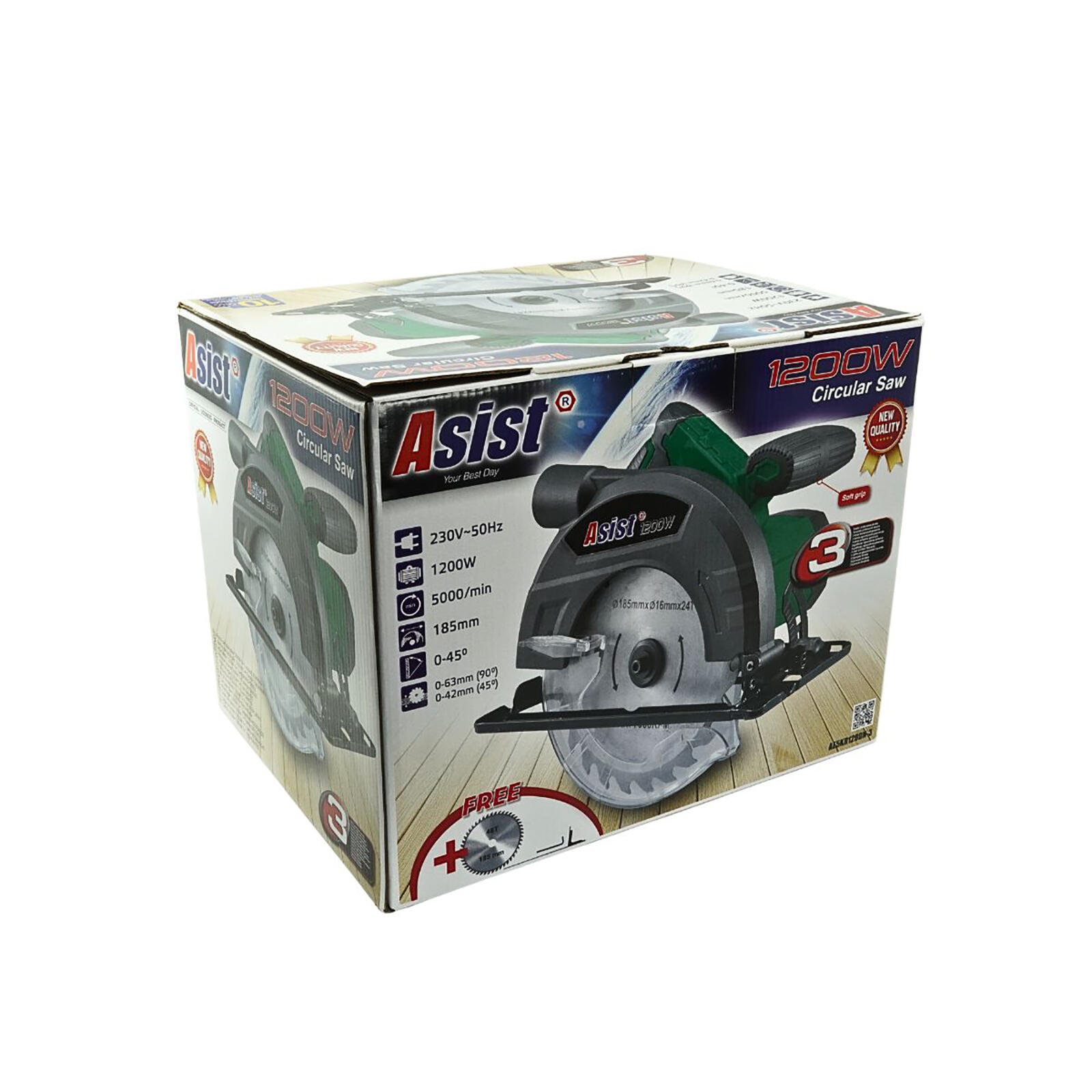 pila okružní 1200W, 1+1 kotouč ZDARMA ASIST 4.29 Kg MTA MAXMIX Sklad14 723602