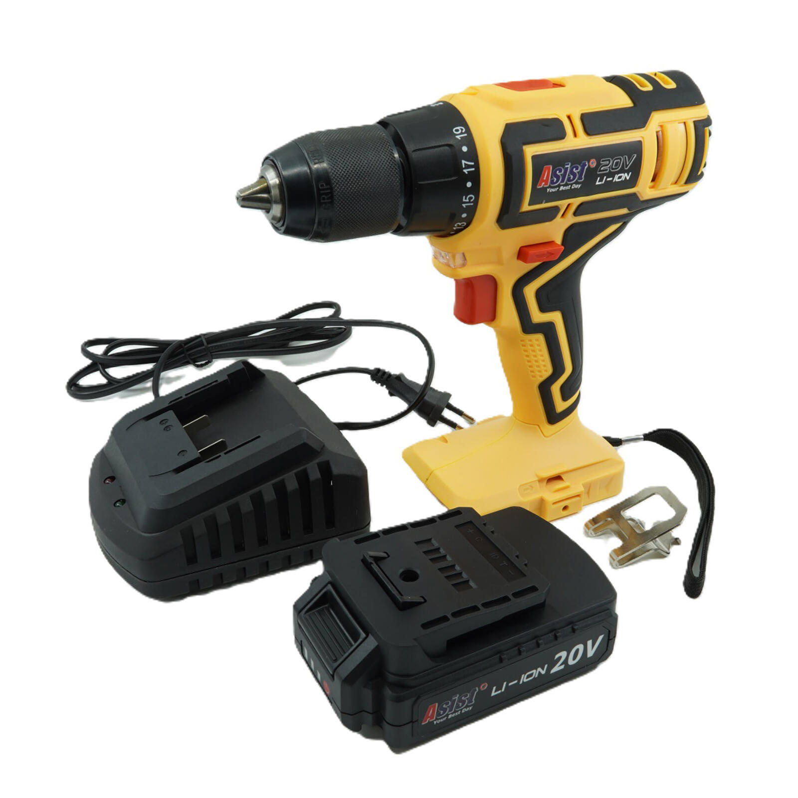 vrtačka Aku 20V 2,0Ah v kufru GANGSTART s baterií a nabíječkou ASIST 1.2 Kg MTA MAXMIX Sklad14 723752