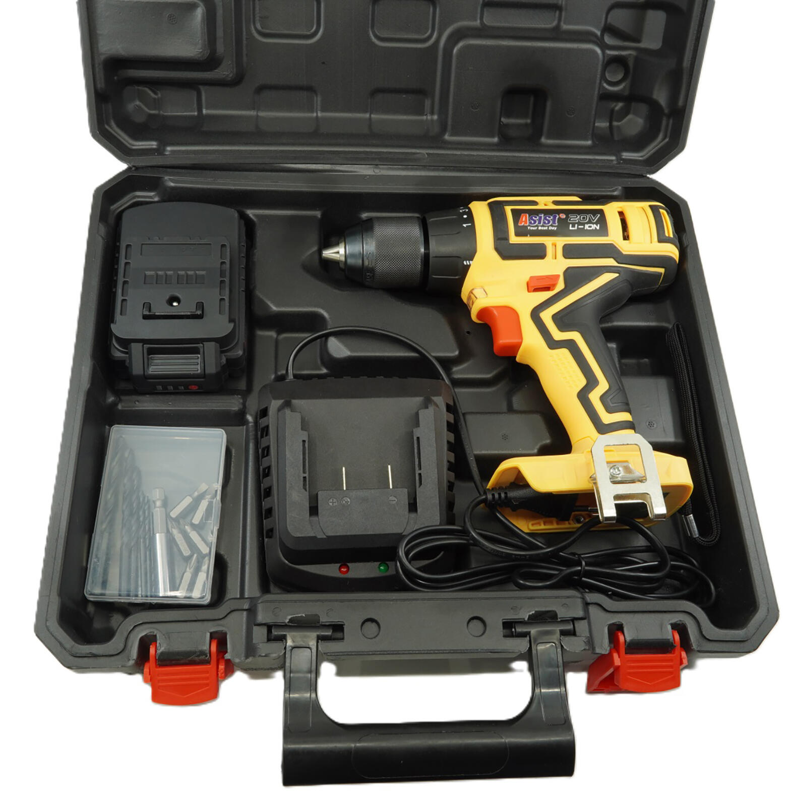 vrtačka Aku 20V 2,0Ah v kufru GANGSTART s baterií a nabíječkou ASIST 1.2 Kg MTA MAXMIX Sklad14 723752