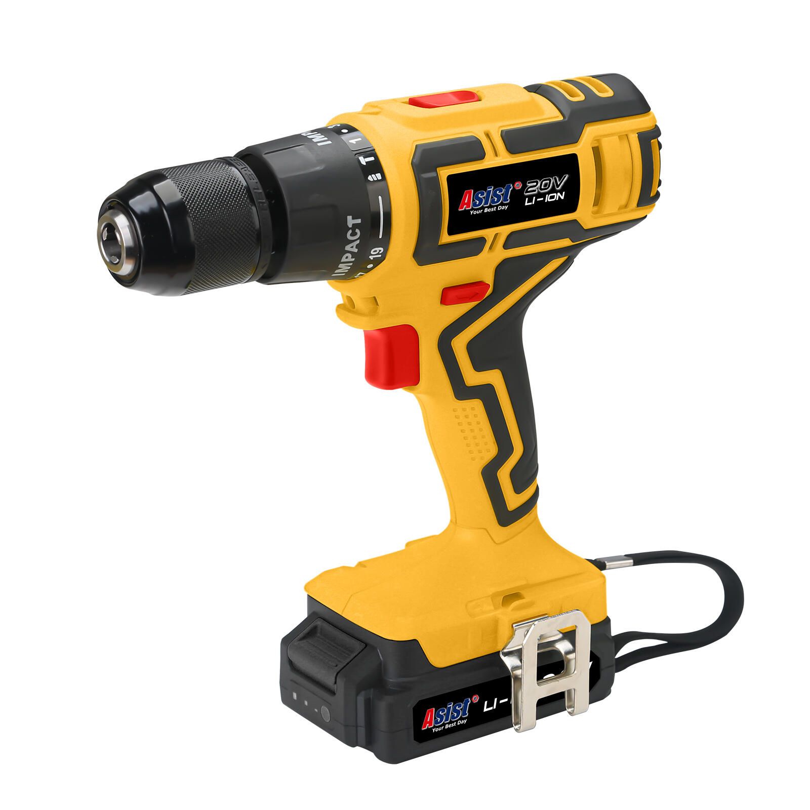 vrtačka Aku 20V s příklepem 2,0Ah v kufru GANGSTART s baterií a nabíječkou ASIST 1.2 Kg MTA MAXMIX Sklad14 723753