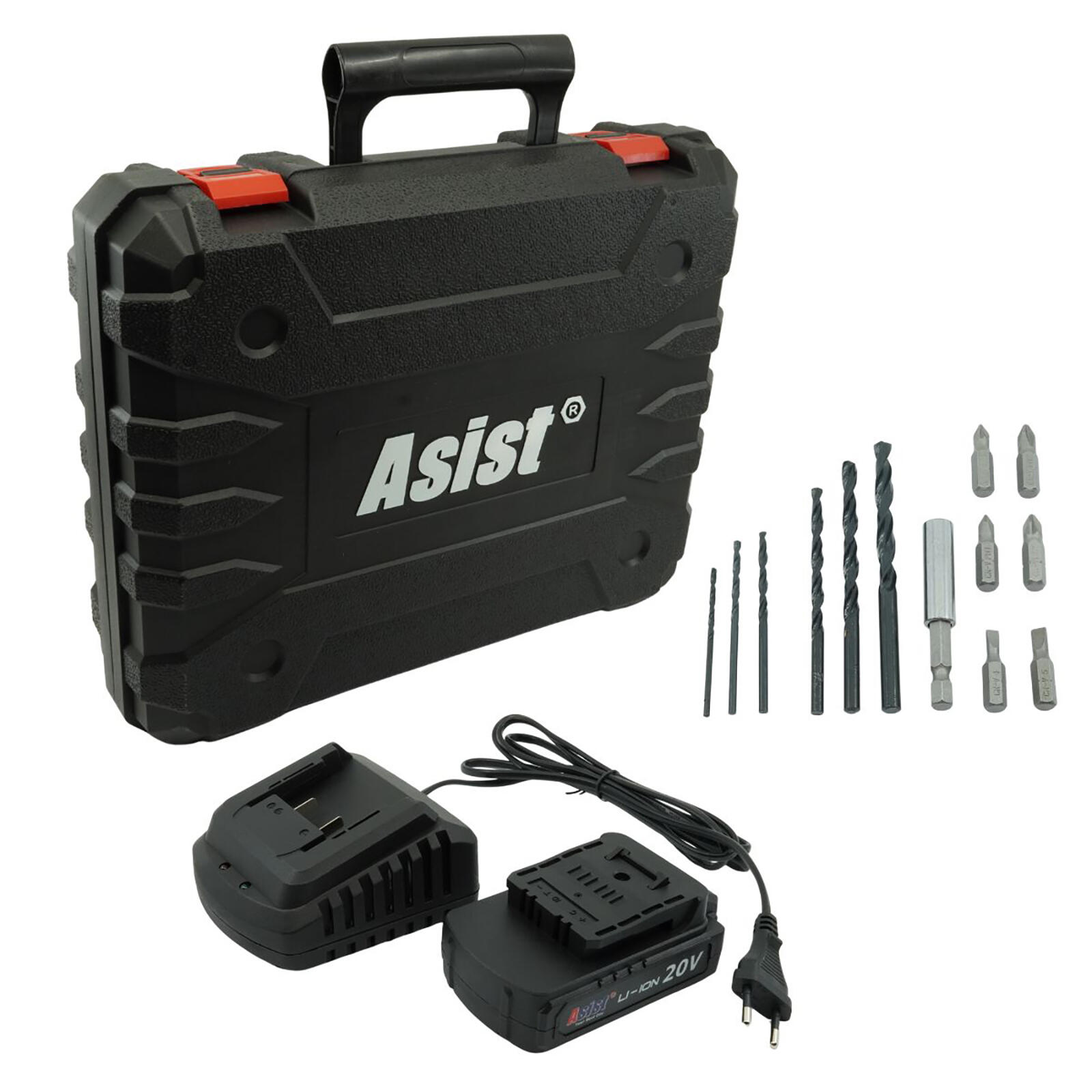 vrtačka Aku 20V s příklepem 2,0Ah v kufru GANGSTART s baterií a nabíječkou ASIST 1.2 Kg MTA MAXMIX Sklad14 723753