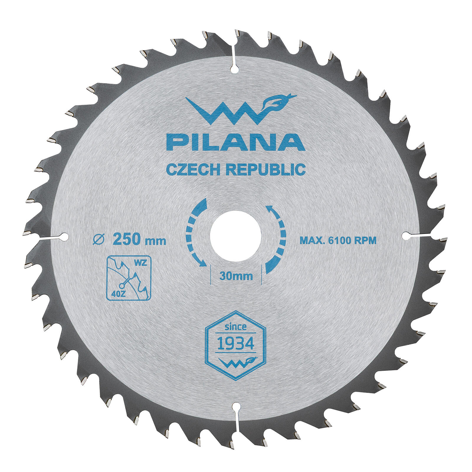 kotouč pil. SK 5255 WZ 250x2,4x30 z40 PILANA 0.58 Kg MTA MAXMIX Sklad14 474981