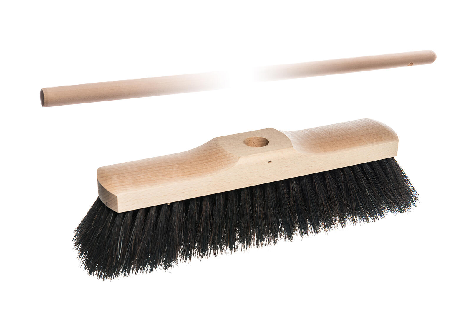 smeták 28cm dřev.nelak., žíně směs 50/50, s holí 130cm 0.7 Kg MTA MAXMIX Sklad14 378041