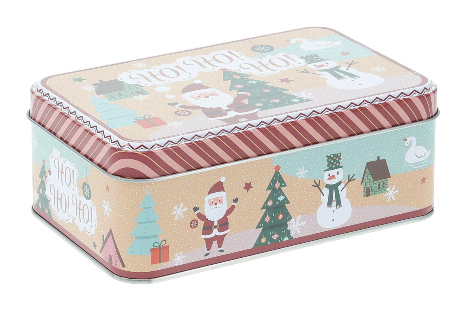 dóza plechová obdél.16x11x5,6cm VÁNOČNÍ 0.12 Kg MTA MAXMIX Sklad14 387258