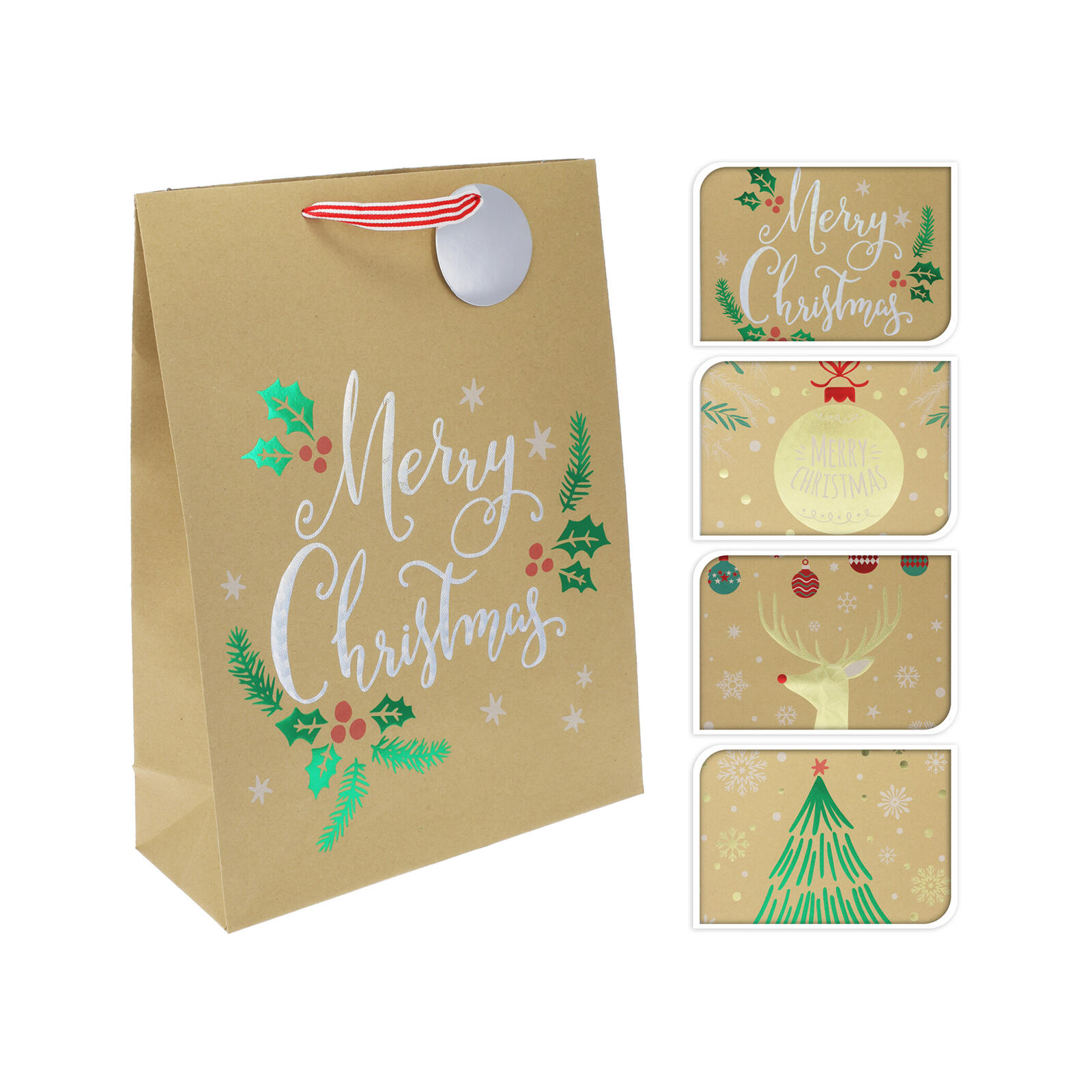 taška dárková 40x30x10cm (XL) VÁNOČNÍ mix dekorů 0.14 Kg MTA MAXMIX Sklad14 387277