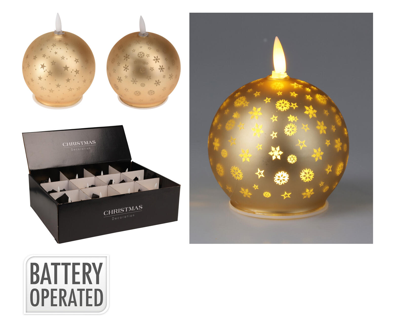 svíčka KOULE 10cm LED ZLA mix 0.06 Kg MTA MAXMIX Sklad14 387278