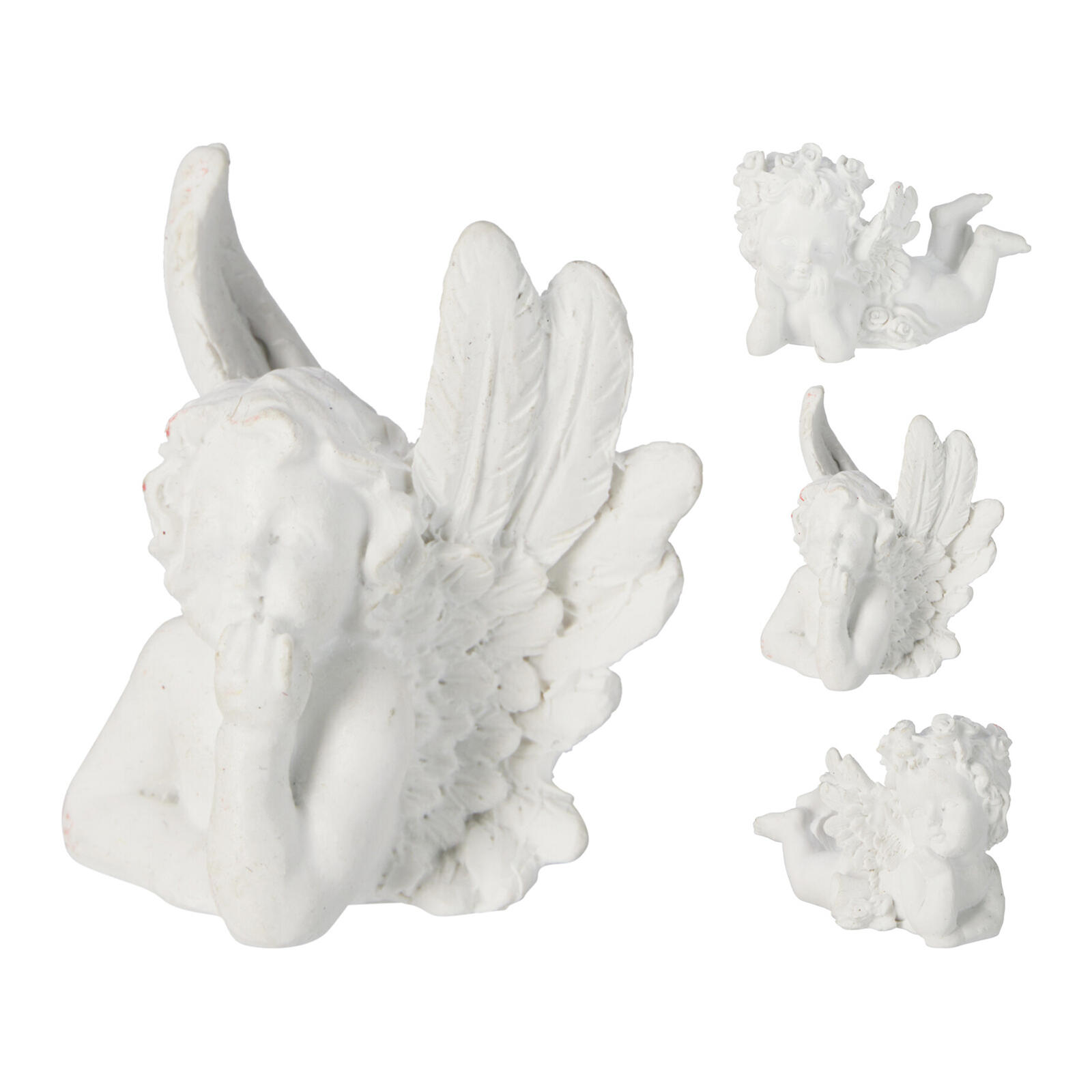 dekorace ANDĚL ležící 6cm BÍ mix 0.07 Kg MTA MAXMIX Sklad14 387285