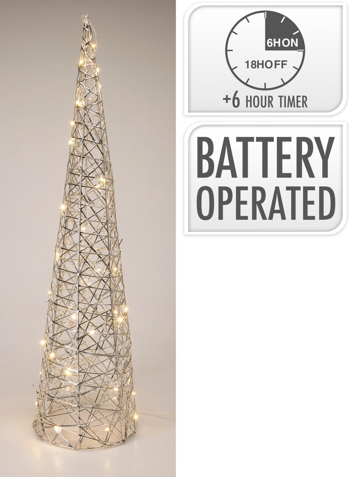dekorace PYRAMIDA 60cm LED STŘ s časovačem 0.21 Kg MTA MAXMIX Sklad14 387299 8721037682077