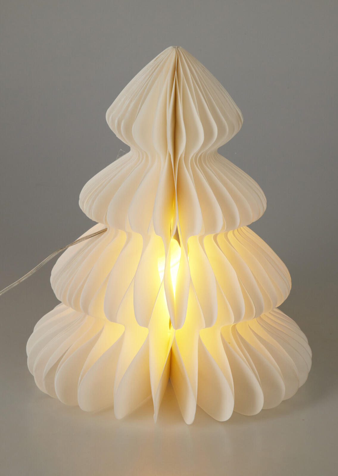 dekorace STROM 28cm 6LED papír BÍ, s časovačem 0.17 Kg MTA MAXMIX Sklad14 387327