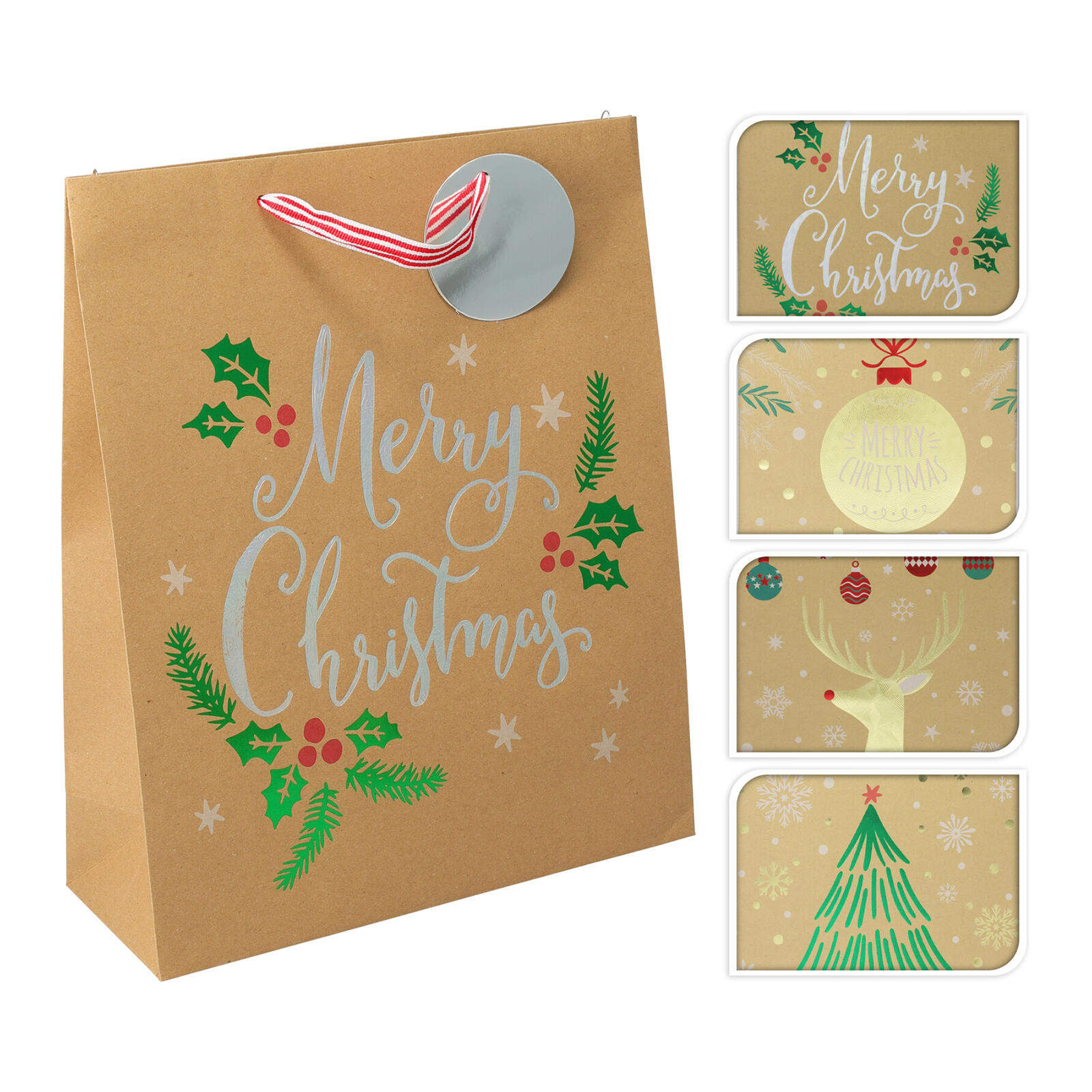 taška dárková 32x26x10cm (L) VÁNOČNÍ mix dekorů 0.14 Kg MTA MAXMIX Sklad14 387386