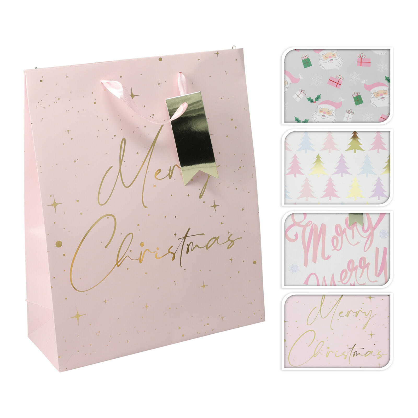 taška dárková 32x26x10cm (L) VÁNOČNÍ RŮŽ mix dekorů 0.14 Kg MTA MAXMIX Sklad14 387392