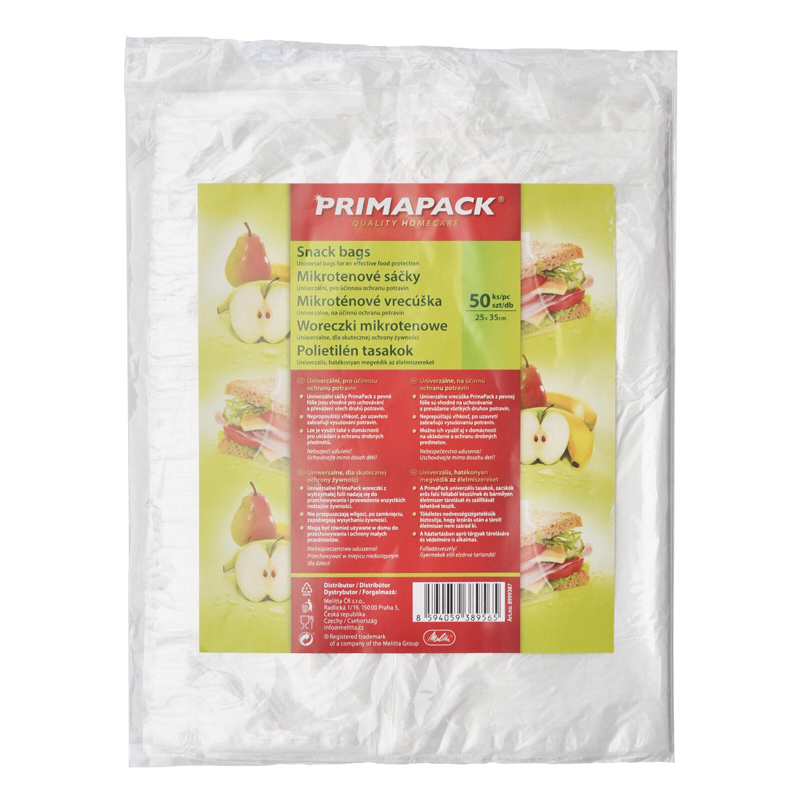 sáček svačinový 25x35cm (50ks) Primapack 0.06 Kg MTA MAXMIX Sklad14 824795