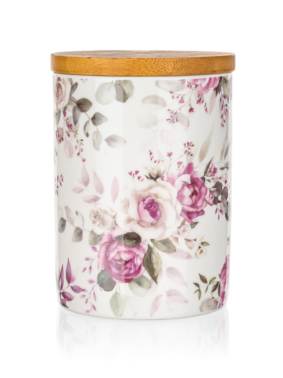 dóza pr.10x13cm ROSE keramická s víkem dřev. 0.64 Kg MTA MAXMIX Sklad14 287261