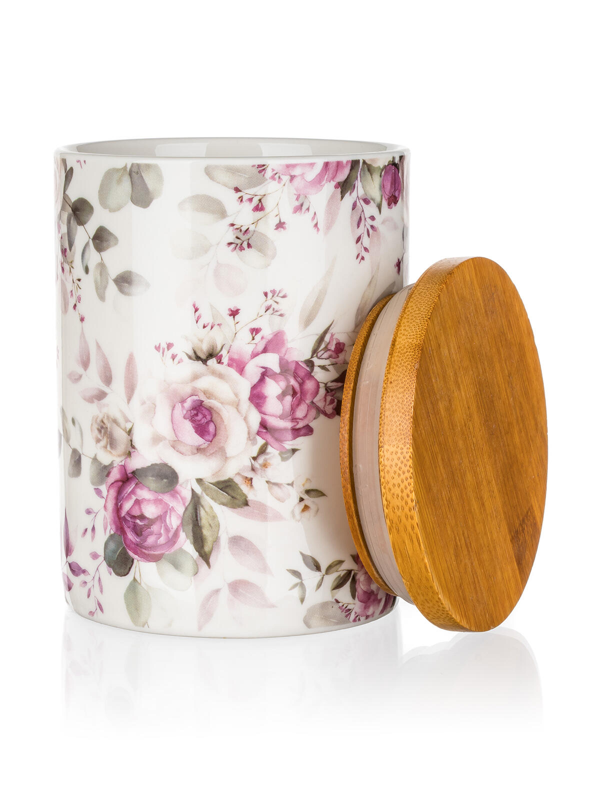 dóza pr.10x13cm ROSE keramická s víkem dřev. 0.64 Kg MTA MAXMIX Sklad14 287261