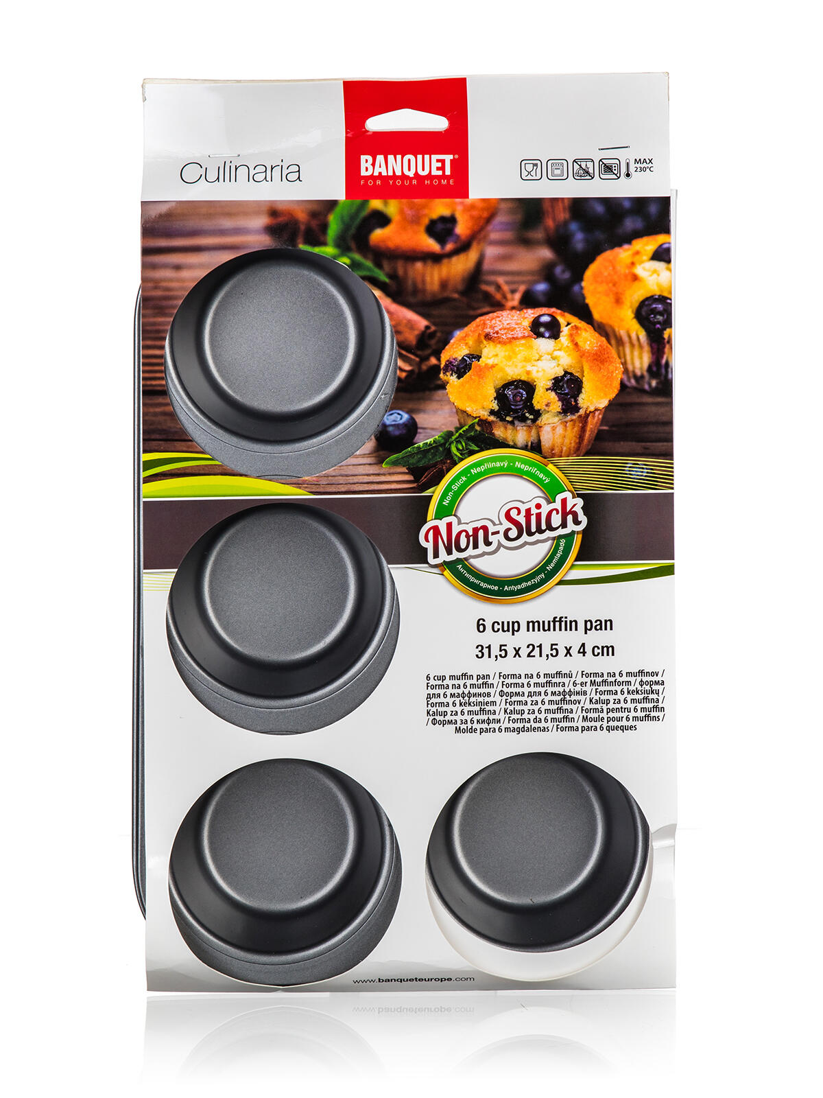 forma na muffiny  6ks 31,5x21,5x4cm nepřiln.povrch CULINARIA 0.43 Kg MTA MAXMIX Sklad14 287278