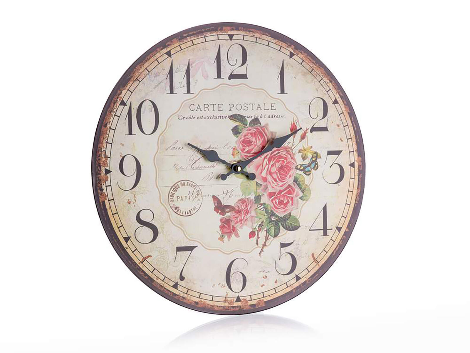 hodiny nástěnné pr.34cm CARTE POSTALE 0.56 Kg MTA MAXMIX Sklad14 287312