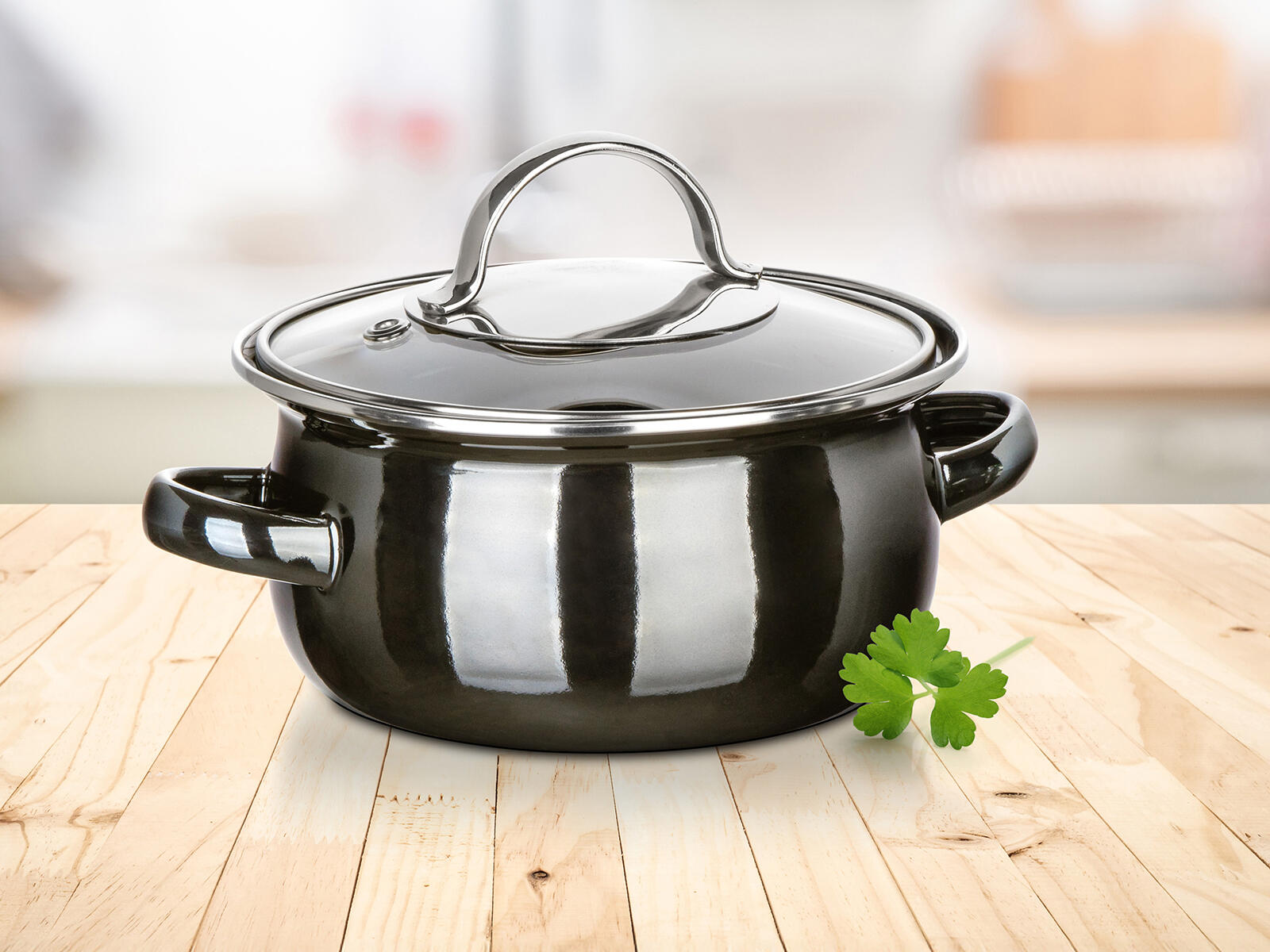 hrnec + skl.poklice pr.14cm 0,71l METALLIC Black 0.4 Kg MTA MAXMIX Sklad14 287323