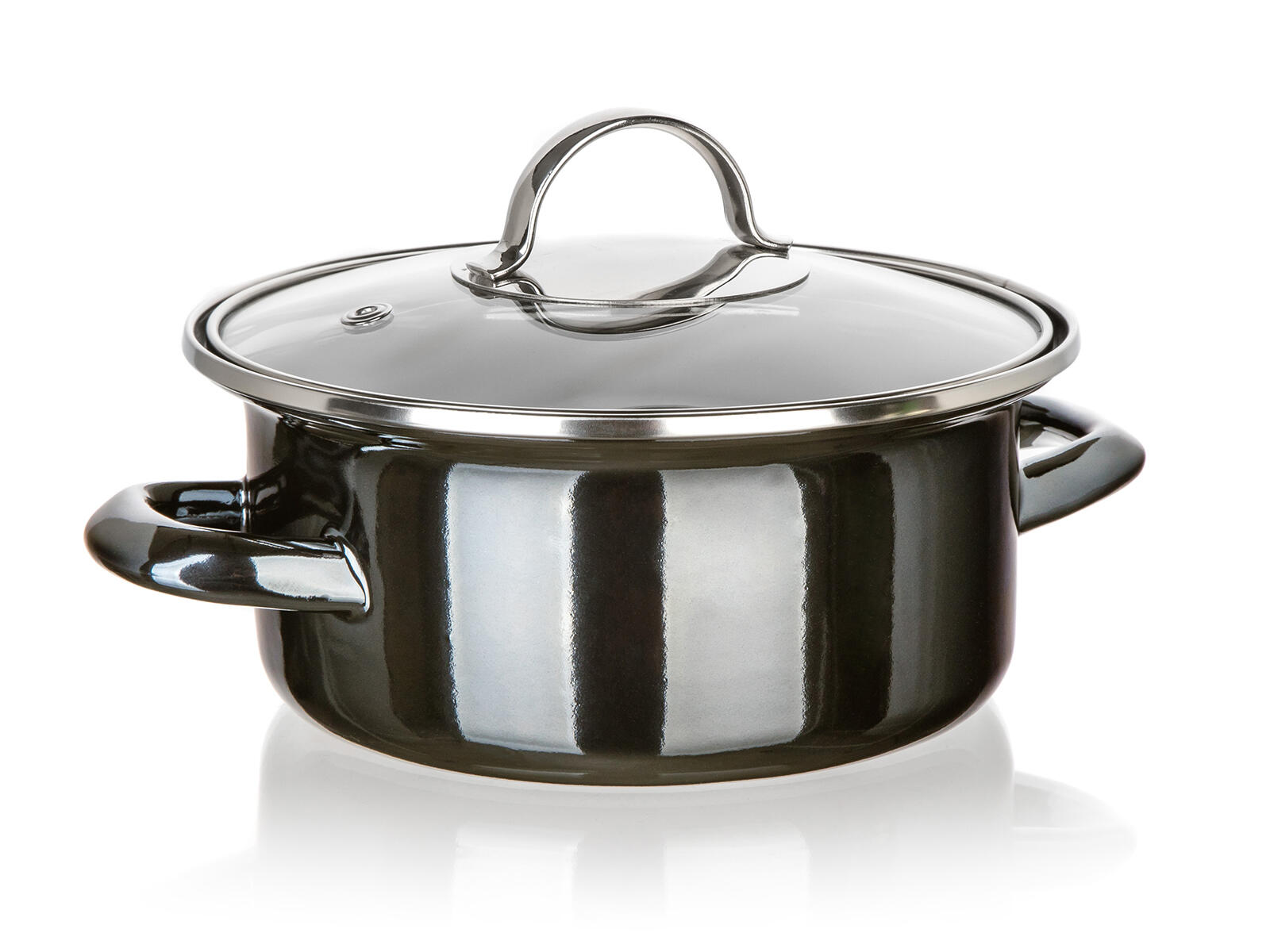 hrnec + skl.poklice pr.18cm 1,31l METALLIC Black 0.84 Kg MTA MAXMIX Sklad14 287324