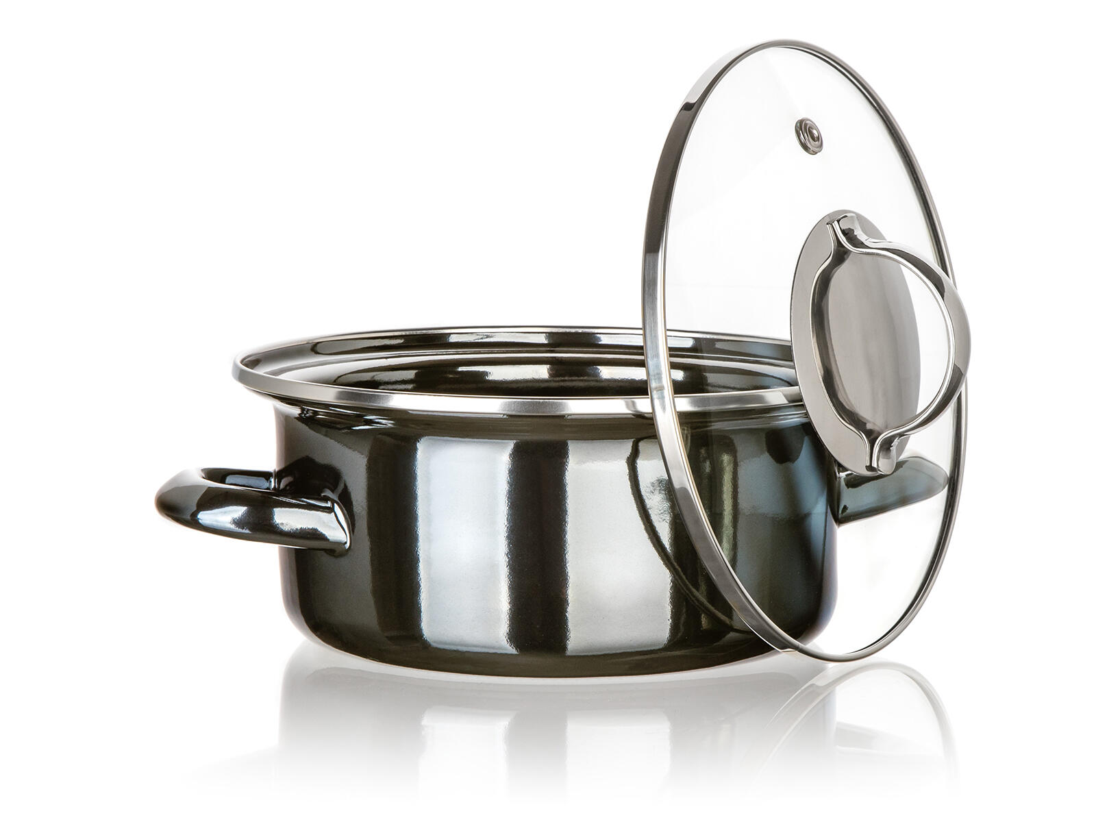 hrnec + skl.poklice pr.18cm 1,3l METALLIC Black 0.84 Kg MTA MAXMIX Sklad14 287324 8591022609859